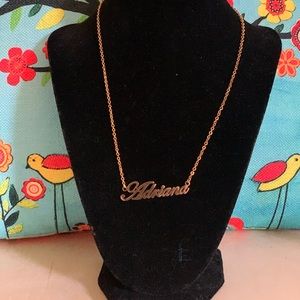 18k GP Adriana name necklace
